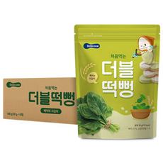 베베쿡 처음먹는 더블떡뻥, 6개, 30g, 백미 + 시금치 혼합맛