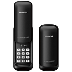 위너스 W-RB60N 번호키전용 손잡이 없음 도어락보조키형 디지털도어락 커버형 현관도어락, 고객직접설치