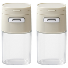 헬로제인 2구 정량조절 양념통 소금통 조미료통, 2개, 180ml