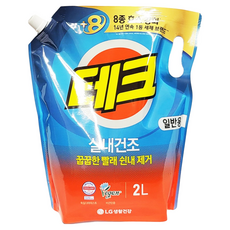 [비건라이프] 테크 실내건조 액체세제 리필 일반용, 2L, 1개