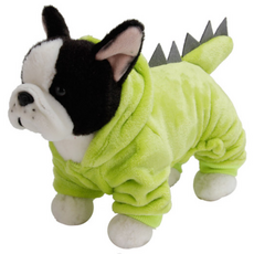 딩동펫 반려동물 공룡 후드 올인원, 연두, 1개
