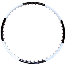 하나스포츠 웨이스트 참숯 1.2kg 향균훌라후프, 블랙+화이트