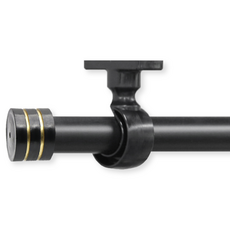 한국레일갤럭시 25mm NEW 라인 갤럭시2 커튼봉 커텐봉, 블랙 라인