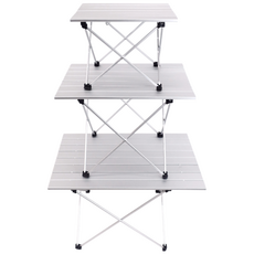 고르고 초경량 캠핑용 폴딩테이블, 실버