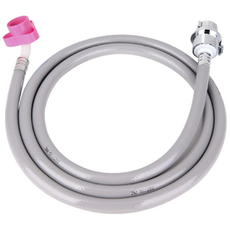 와이넷 국산 전기종 호환 크롬슈트 세탁기호스 2M, 1개, 핑크