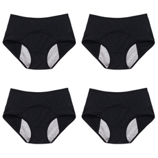 Mirsh 빅사이즈 샘 방지 위생 팬티 미들 하이웨스트 4매