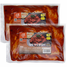 국내산닭 냉장 춘천 닭갈비 당일제조발송 달수 한입 양념닭갈비, 1kg, 2개