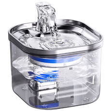 Bornoon 고양이 정수기 강아지 자동 급수기 2L 애견 음수대+필터 2p, 1개, 반투명, WF040