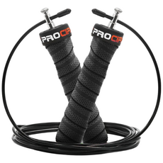 프로써클 인체공학 손잡이 와이어 선수용 줄넘기, 1개, 블랙