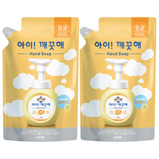 아이깨끗해 핸드워시 순 파우더향 리필용, 450ml, 2개
