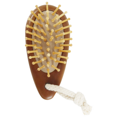 WESSEN 核桃木圓珠迷你髮梳, 混合顏色, 1個