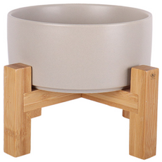 DING DONG PET 寵物現代&大理石紋陶瓷餐具 雙層單口 高級款 L, 灰色, 1個