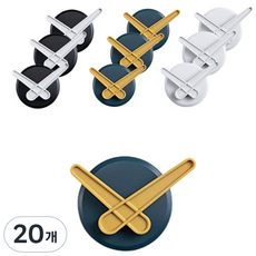 솔브리빙 대형 초강력 시계모양 접착식 후크걸이, 랜덤발송, 20개