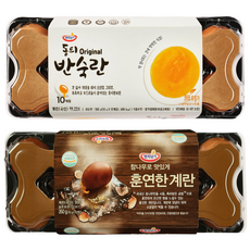 [행복담기] 동의반숙란10구+훈제란10구 / 동의반숙란10구+구운란10구, 반숙란10구+훈제란10구, 1개