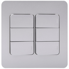 CHEIL ELECTRIC 6開關面板 銀色, 1個