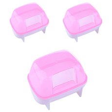 아트베니 햄스터 목욕 모래 방 10 x 7.5 x 7.5 cm, 핑크, 3개