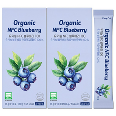 [이롭핏] 유기농 NFC 블루베리 스틱 즙 주스 100%, 2박스, 180g