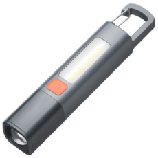 골드앤우드 초강력 휴대용 멀티 충전식 LED 등산 캠핑 줌 써치라이트 랜턴 후레쉬 손전등, 1개, 그레이