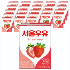 서울우유 멸균딸기, 200ml, 24개