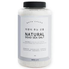 BATH'CHARM 罐裝死海沐浴海鹽 自然香, 1kg, 1組