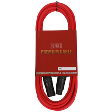 EWI 캐논 암 수 XLR FEMALE XLR MALE 최고급형 마이크 신호 케이블, CAEA-R 5M, 레드