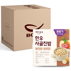 [베이비본죽] 실온이유식 완료기 한우사골진밥 1박스(12개), 180g, 12개