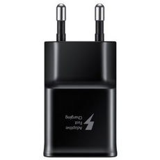 삼성 15W 여행용 고속 충전기 케이블 X, 2개, 블랙