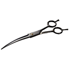 피카노리 반려동물 미용 블랙에디션 커브가위 PECAC70BE2 19cm, 블랙, 1개