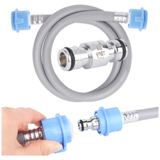 국산 원터치 연장용 PVC 세탁기호스 1M, 1개, 블루