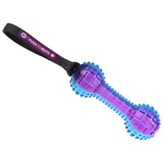 GiGwi 狗狗拉扯啞鈴靜音玩具, 藍色, 1個