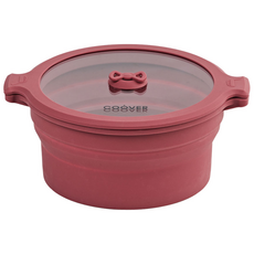 쿠버 만능쿡 냄비형 실리콘 전자레인지 용기 대형 17cm, 1개, 혼합색상