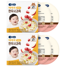 베베쿡 중기 한우사과죽 실온이유식 2p, 2개, 220g, 혼합맛(한우/사과)