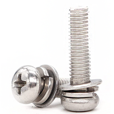 굿나잇몰 스텐 샘스 볼트 SEMS 둥근머리 쌤스 마루 와셔붙이 M2.6 M3 M4 M5 M6 개당 낱개 소량 개당 판매, 12mm, 1개