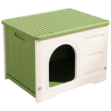 미우프 야외 강아지집 길고양이집 애견 하우스, 그린, 1개