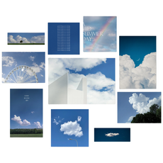 데일리스너그 하늘 구름 풍경 감성 인테리어 엽서 미니 포스터 세트, 엽서 패키지 16p - 구름 ver.1
