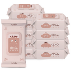 아이수 저자극 브론 몬스터 물티슈 캡형, 65g, 70매, 10개