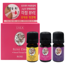 LALA ROSE DAY 女性私密香氛精油 玫瑰香+依蘭香+茉莉香 5ml 3入組, 1組