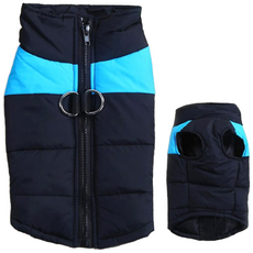 방수 지퍼 패딩 조끼 WI014DG, 블루, 1개