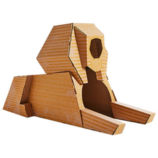 펫츠뷰 랜드마크 플레이하우스 고양이 스크래쳐 스핑크스, 혼합 색상, 1개