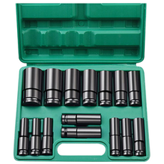 임팩 소켓 육각 세트 15PCS 롱소켓 1/2인치 8~32mm 복스알 보관케이스 롱복스, 1세트