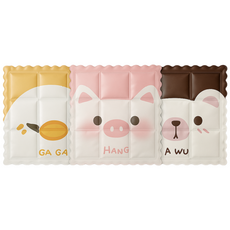 리틀딜라이트 강아지 고양이 여름 폭염대비 소형 아이스팩 쿨매트, 옐로우