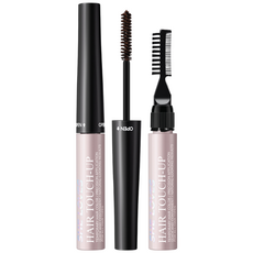 이루온 2in1 새치커버 마스카라 뭉침없는 미세 브러쉬 일체형 빗 듀얼 헤어 마스카라, 1개, 01.다크브라운