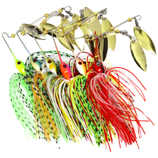 MEN피싱 MF 스피너베이트 4개입 6개입 10.7g 14.2g 배스 루어낚시 필수품 와이어베이트 버즈베이트, 스피너베이트 3/8oz 6개/세트