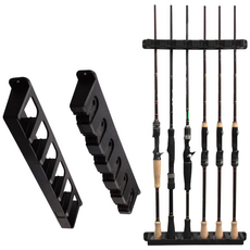 나우어스 벽부착형 무타공 낚싯대 보관 로드랙, 타공+무타공