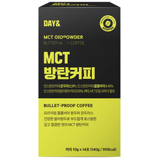 디카페인 MCT오일 방탄커피 14포 1박스 저자극 공복커피 다이어트용 선물세트, 10g, 14개입, 1개