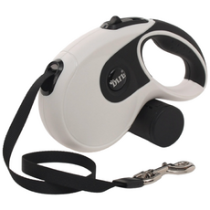 트리 반려동물 컴팩트 자동 리드줄 + 배변봉투 5m, 1개, 화이트
