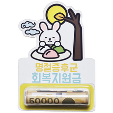 추석 용돈 토퍼 부모님 용돈 며느리 돈말이 토퍼 명절, 1개, 토끼