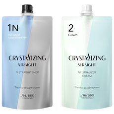 시세이도 프로페셔널 매직약 크리스탈라이징 스트레이트크림 1제 N (손상모) + 2제 크림타입, N1 손상모 400g (2제 크림), 1개, 400ml