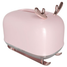 桌上型按壓式面紙盒, 1個, 粉紅色