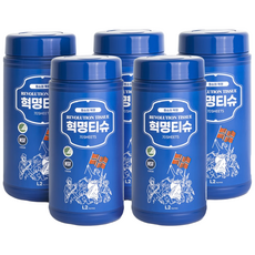 [홈쇼핑 정품][국내생산] 데일리아이디어 혁명티슈 멀티클리너 세정티슈 1종세제 안심성분, 5개